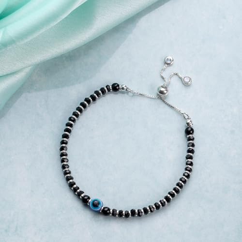 ZAVYA 925 Sterling Silver Beads Bracelet Rhodium Plated Women - Image 5