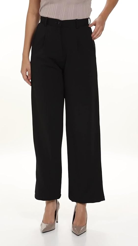 Leriya Fashion Cargo Trousers for Women – Korean Style Flared Pants with Pockets | High Waist Parach - Authentic Leriya Clothing | UrbanThreads - Image 3