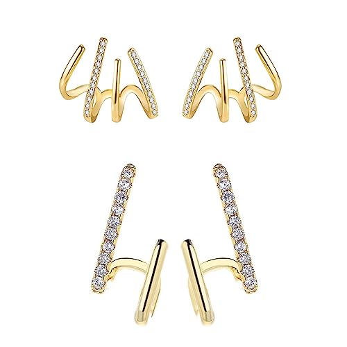 UrbanThreads Gold Plated Ear Cuff Earrings - Image 2