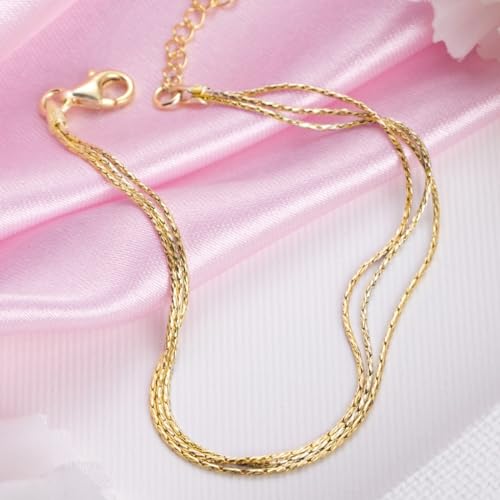 ZAVYA 925 Sterling Silver Gold Plated Chain Bracelet - Image 3