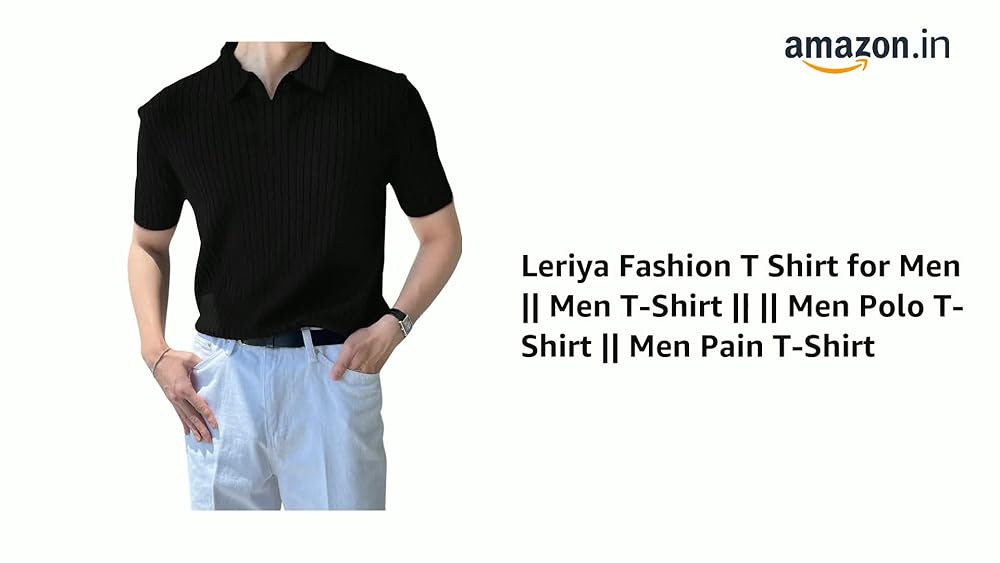 Leriya Fashion Men's Cotton Regular Fit Polo T-Shirt – Plain & Comfortable (Available in Plus Size a - Authentic Leriya Clothing | UrbanThreads - Image 3