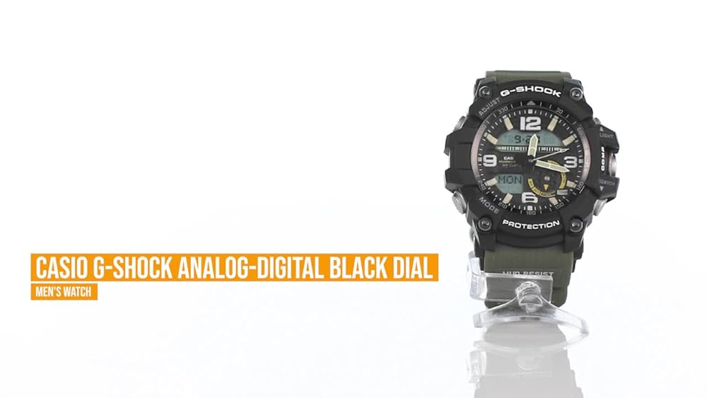 Casio G-Shock Mudmaster Green Black Analog-Digital Watch - Image 3