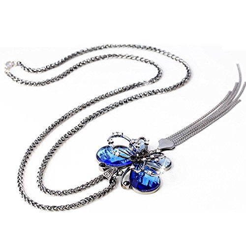 Shining Diva Butterfly Pendant for Girls with Long Chain - Image 4