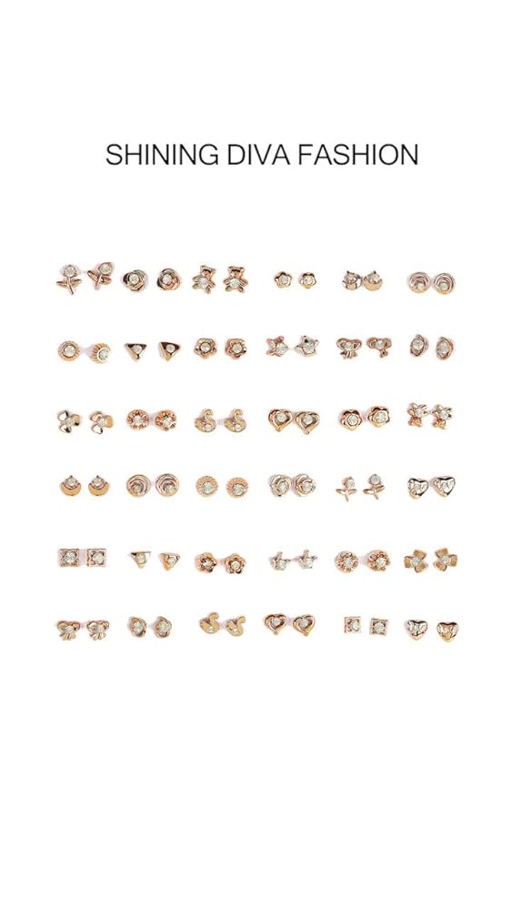 Shining Diva Multicolour Earrings Combo 36 Pairs for Women and Girls - Image 3