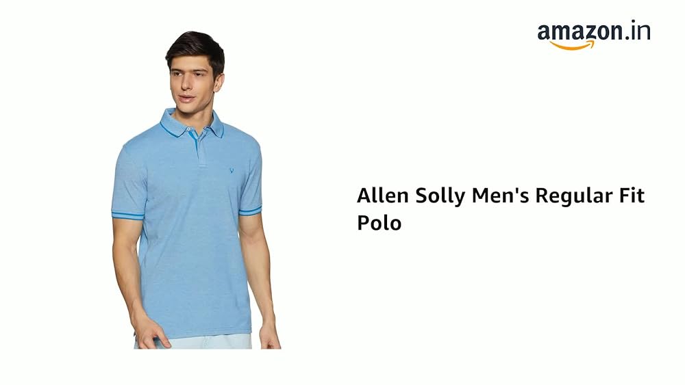 Allen Solly Men Cotton Solid Regular Fit Polo - Image 3