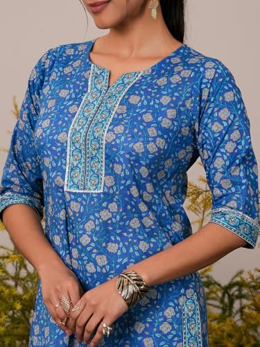 Libas Womens Printed Cotton Straight Kurta With Palazzos and Dupatta - Authentic Libas Clothing | UrbanThreads - Image 5