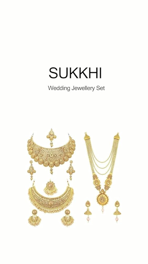 Sukkhi LCT Gold Plated Pearl Choker & Long Haram Necklace Set - Image 3