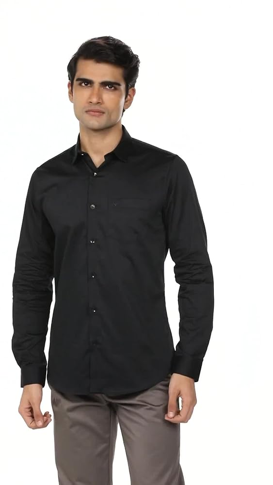 Allen Solly Men Cotton Solid Regular Fit Shirt - Image 3
