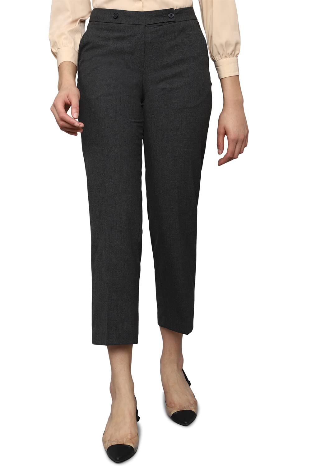 Allen Solly Women's Regular Fit Mid Rise Pants