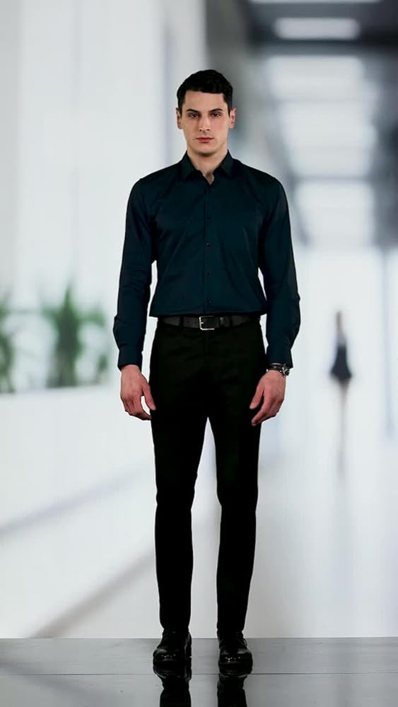 Peter England Men's Slim Fit Mid Rise Pants - Image 3