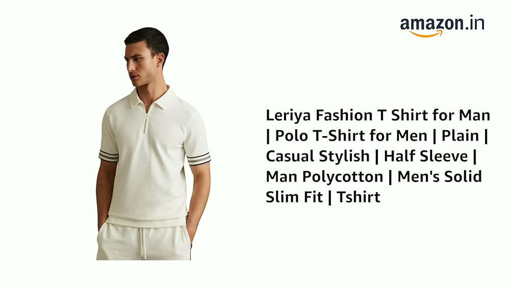 Leriya Fashion T Shirt for Men | Polo T-Shirt for Man | Plain | Casual Stylish | Half Sleeve | Man's - Authentic Leriya Clothing | UrbanThreads - Image 3
