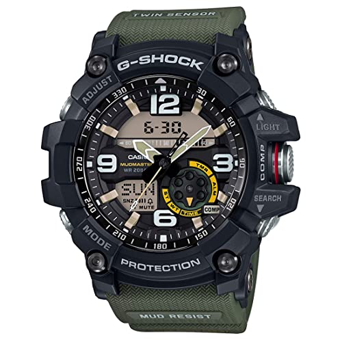 Casio G-Shock Mudmaster Green Black Analog-Digital Watch - Image 2