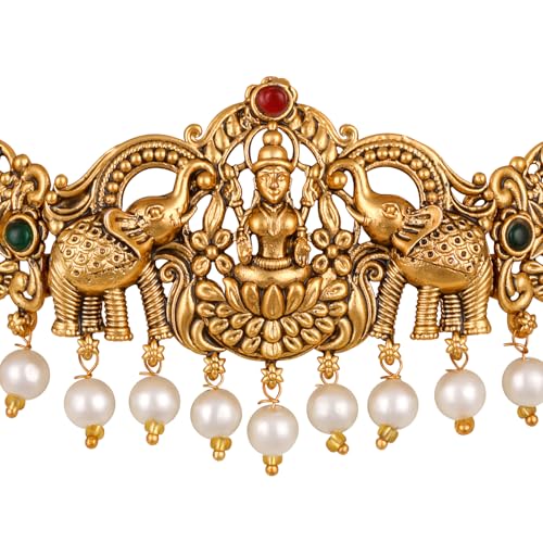 Urban Threads Temple Gold Necklace Set with Pearls - Image 5