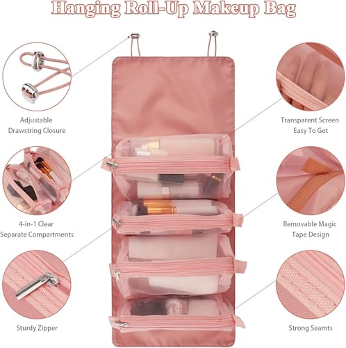 Niwlix Nylon 4 In 1 Travel Toiletry Makeup Organizer Bag - Image 5