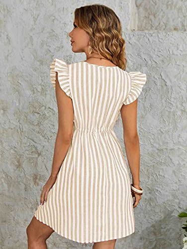 Leriya Fashion Western Dress || Rayon Vertical Striped Printed Dress for Women || Flounce Cap Sleeve - Authentic Leriya Clothing | UrbanThreads - Image 4