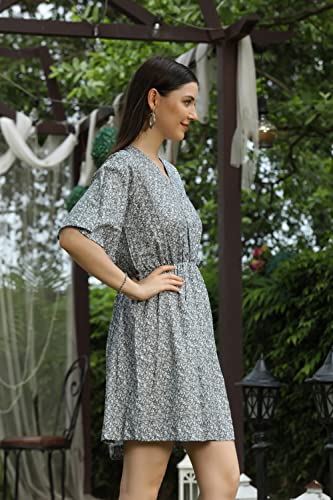 Leriya Fashion Women's Rayon Full Sleeve A-Line Knee-Length Western Dresses for Women or Girls - Authentic Leriya Clothing | UrbanThreads - Image 4