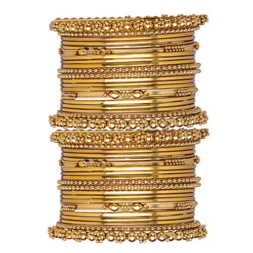 Shining Diva Set of 40 Oxidised Silver Bangles for Women - Image 5