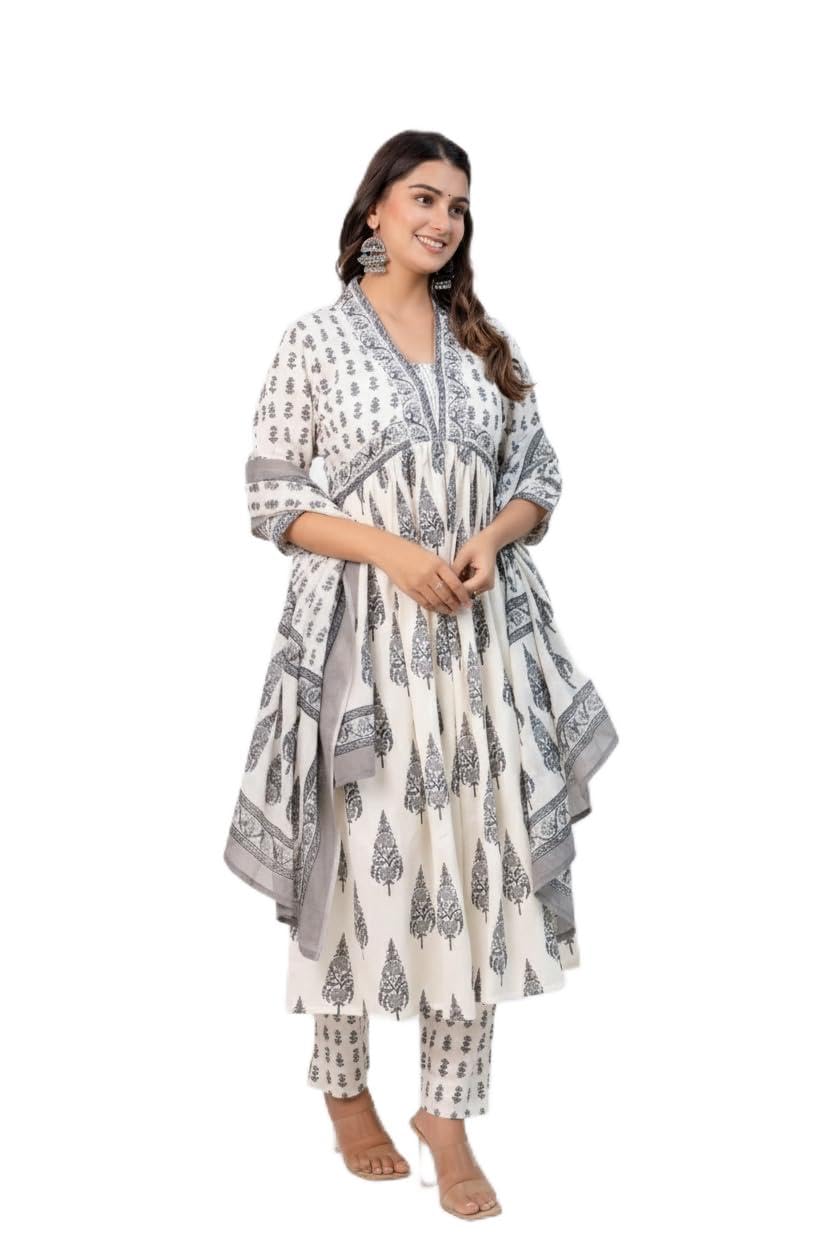 Leriya Fashion Kurta Sets for Women – Rayon Printed Kurta with Palazzo and Dupatta | Stylish Festive - Authentic Leriya Clothing | UrbanThreads