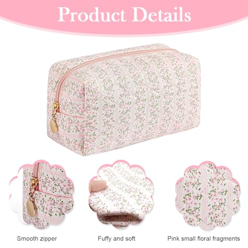 MAYCREATE Makeup Organizer Bag Floral Prints Large Capacity - Image 3