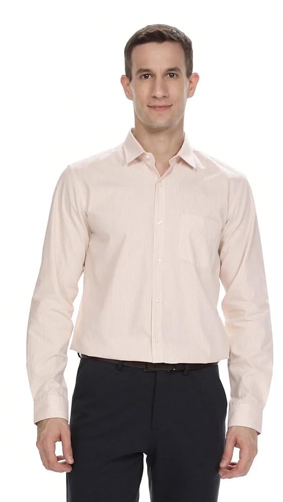 Peter England Men's Slim Fit Full Sleeve Pin-Striped Shirt - Image 3