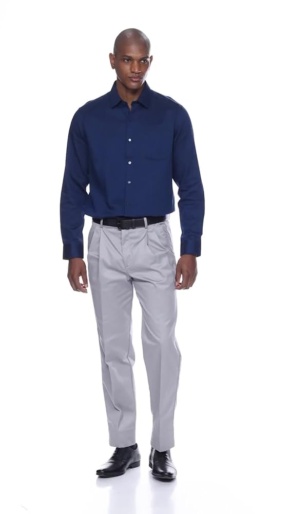 Peter England Men's Mid Rise Regular Casual Pants - Image 3