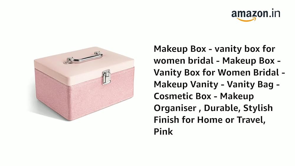 UrbanThreads Makeup Box Vanity Organizer for Women - Image 3