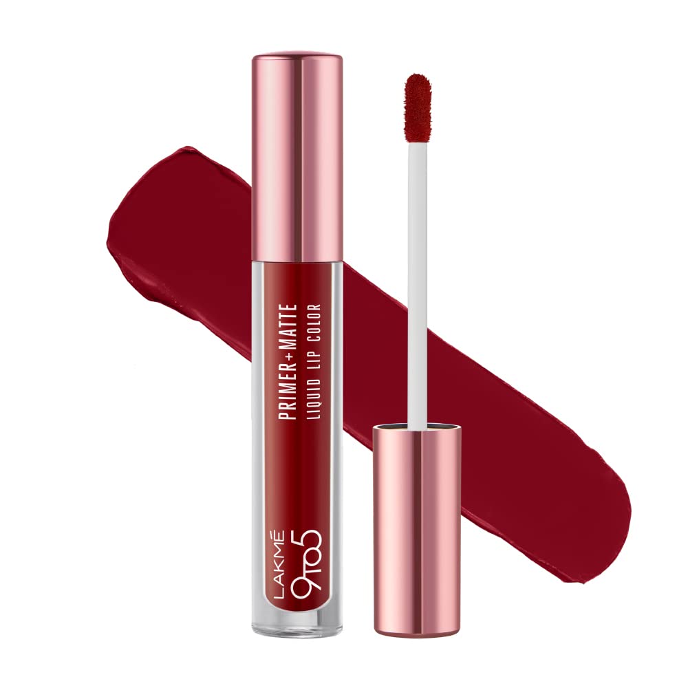 Lakme Powerplay Priming Matte Liquid Lip Deep Maroon 4.2 ml