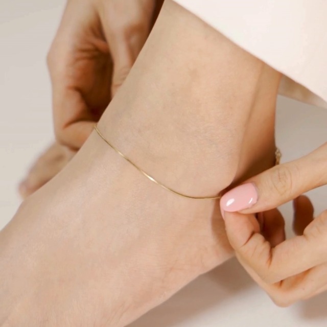 ZAVYA 925 Sterling Silver Modest Minimal Gold Plating Anklet (Single) | Gift for Women & Girls | Wit - Authentic ZAVYA Fashion | UrbanThreads - Image 4