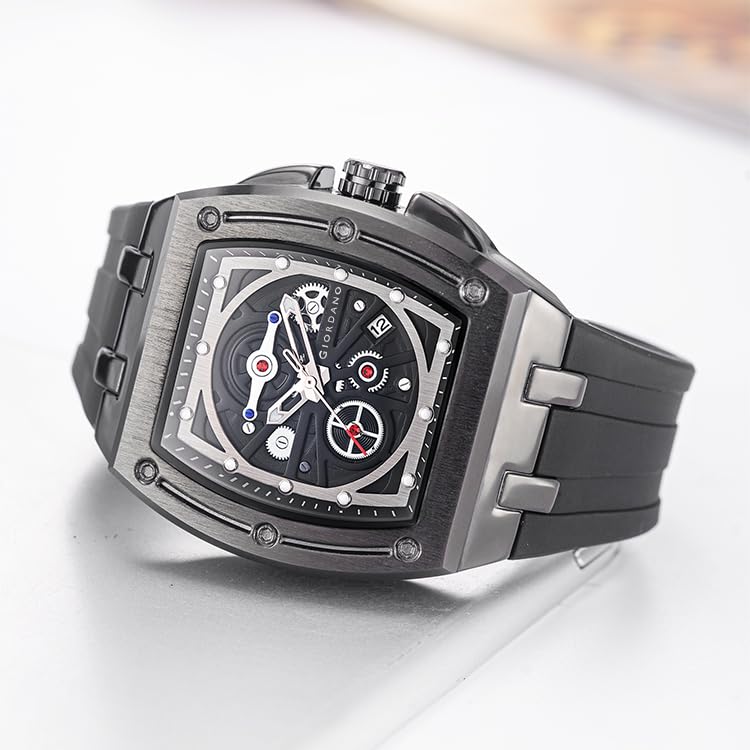 Giordano Mechanical-Look Watch Sporty Style Date - Image 5