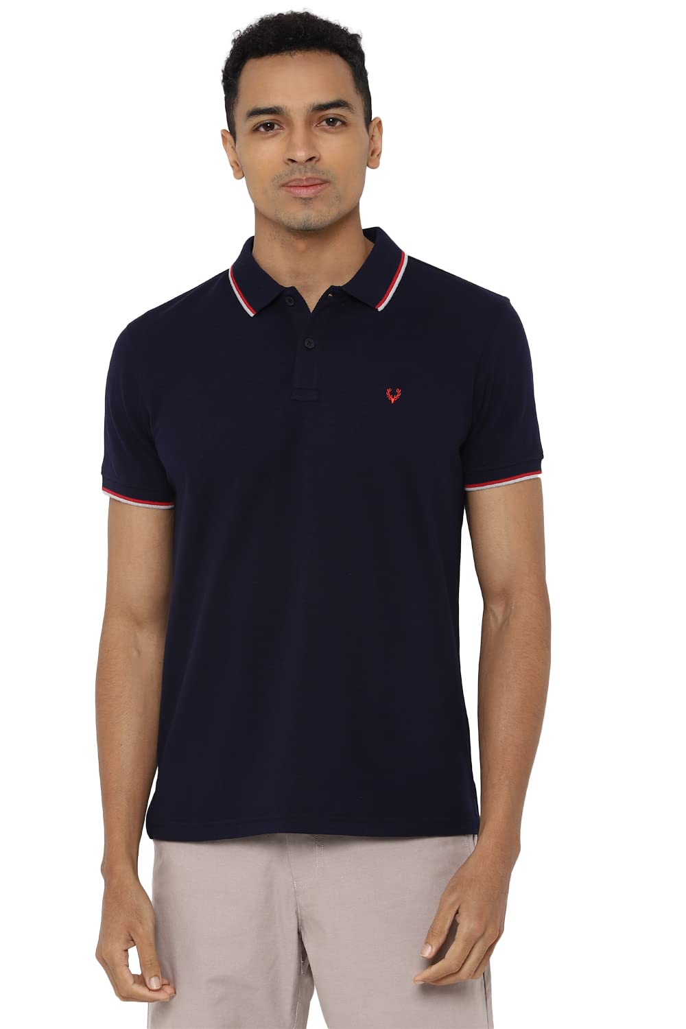 Allen Solly Men Cotton Solid Regular Fit Polo