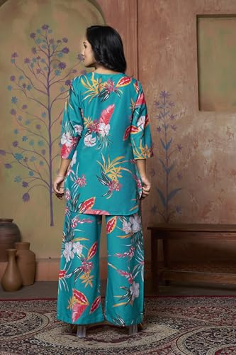 Leriya Fashion Women’s Kurta Pant Set – Rayon Floral Printed Co-ord Set | Stylish Ethnic Wear for Of - Authentic Leriya Clothing | UrbanThreads - Image 5