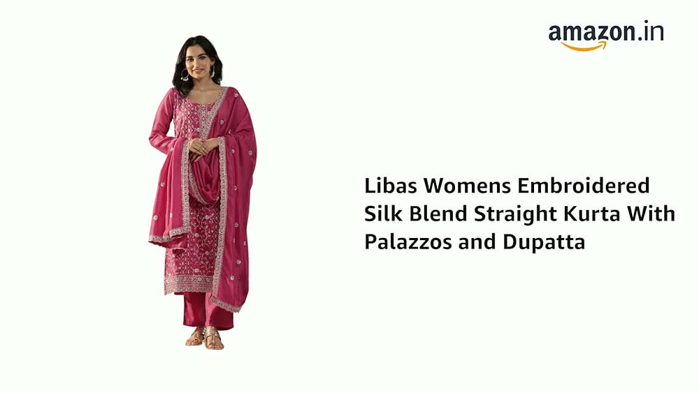 Libas Women's Silk Blend Kurta Set - Authentic Libas Clothing | UrbanThreads - Image 3