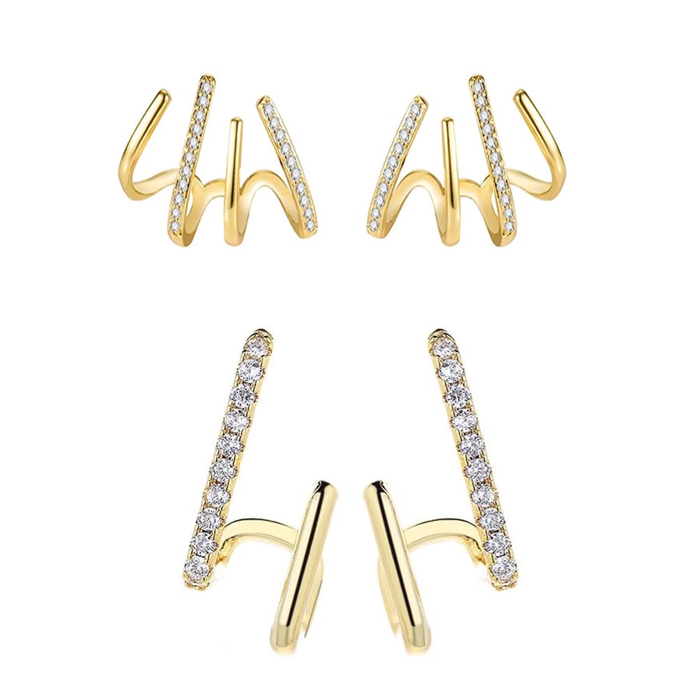 UrbanThreads Gold Plated Ear Cuff Earrings
