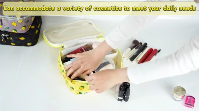 FASTUNBOX Striped Cosmetic Pouch 18 Cms Blue - Image 3