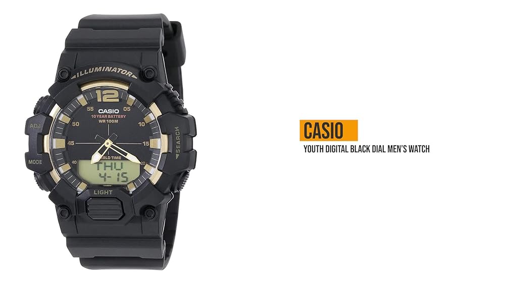 Casio Youth Digital Watch - Black Dial - Image 3