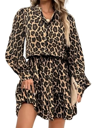 Leriya Fashion Women's Western Shirt Dress | Long Sleeve Printed Mini Dress with Elastic Waist | Cas - Authentic Leriya Clothing | UrbanThreads - Image 2