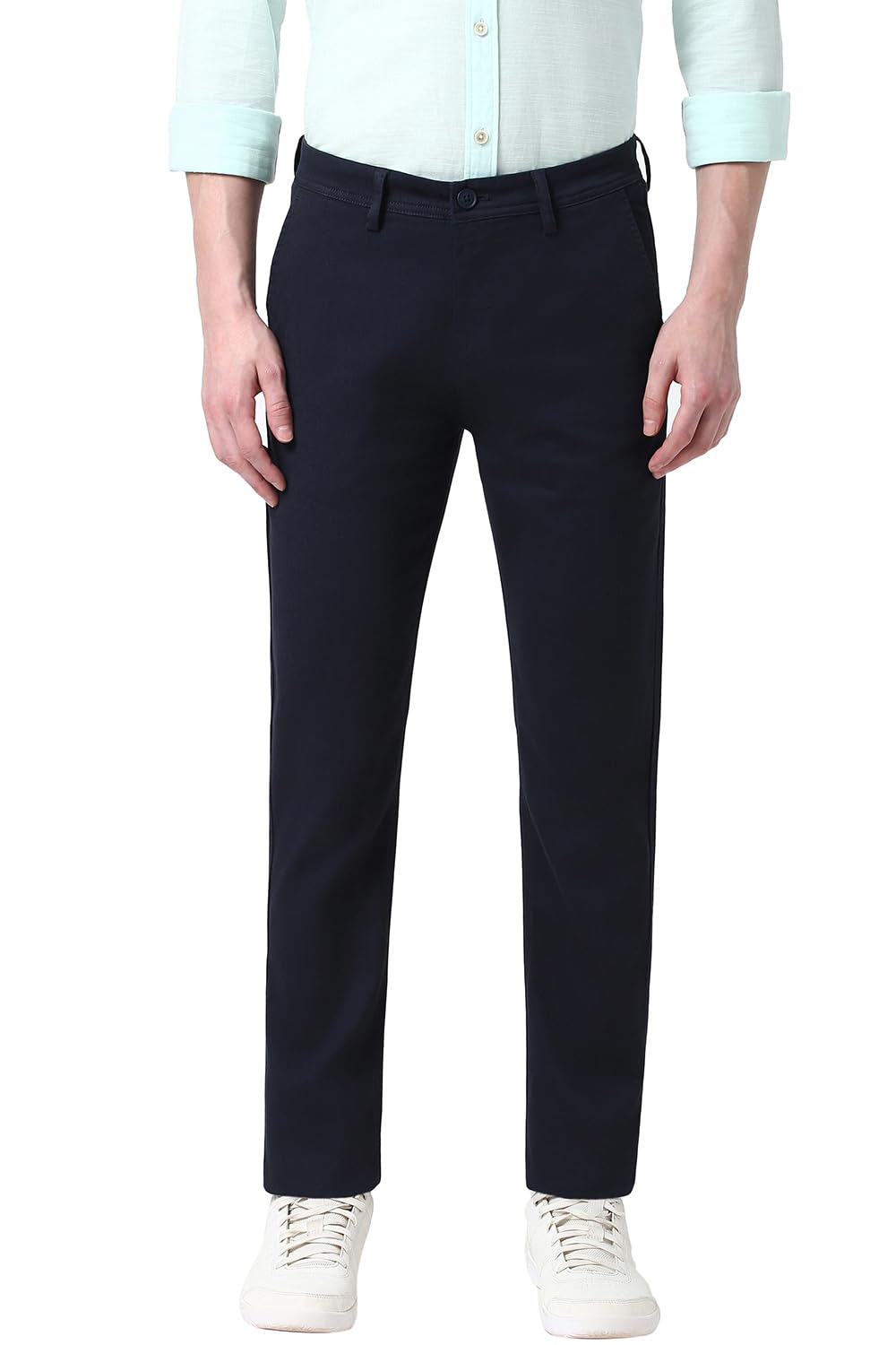 Peter England Men's Slim Casual Pants