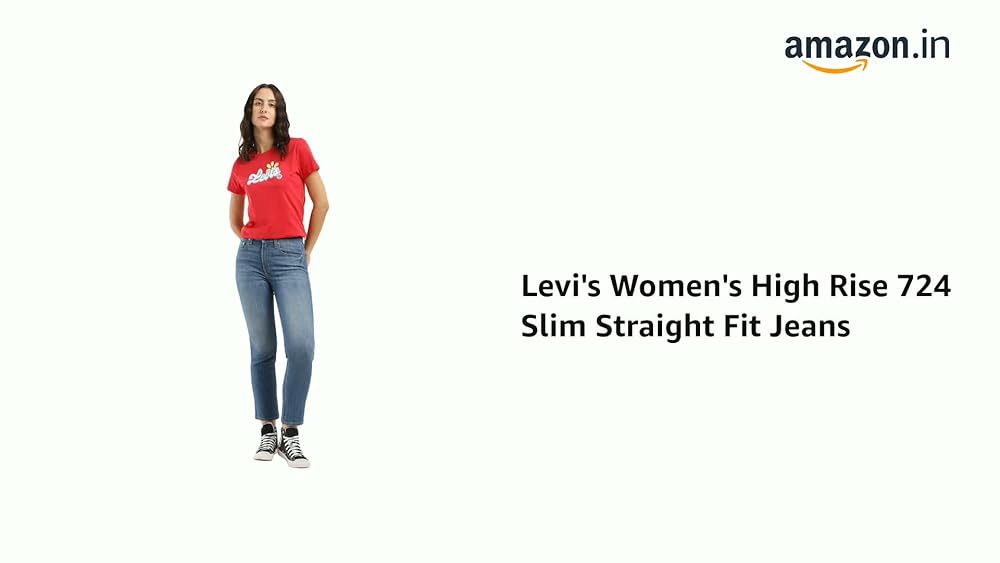 Levi's Women's High Rise 724 Slim Straight Fit Jeans - Image 3