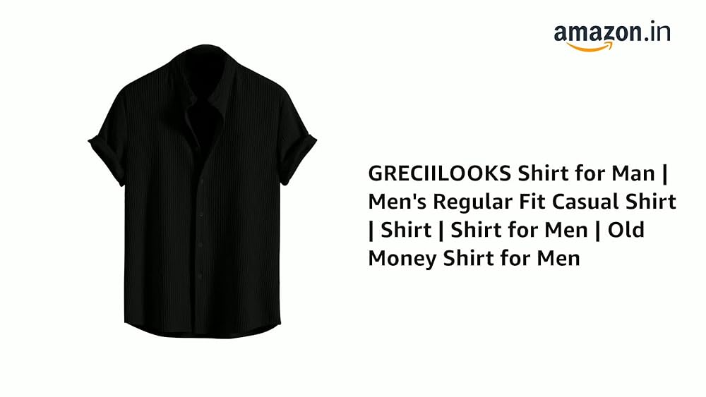GRECIILOOKS Men's Polycotton Regular Fit Casual Shirt | Stylish | Printed | Solid | Short Sleeve | T - Authentic GRECIILOOKS Clothing | UrbanThreads - Image 3