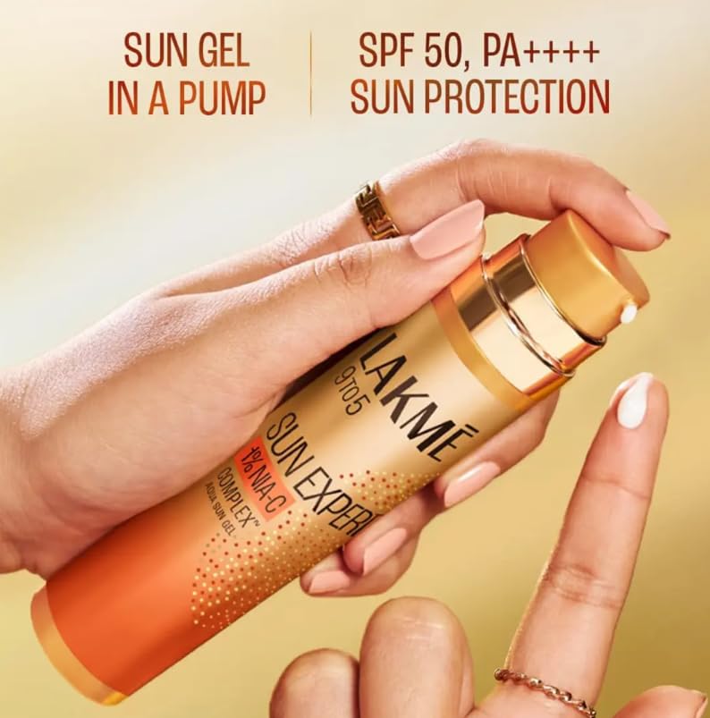 Lakme Sun Expert 1% Nia C Sunscreen Gel SPF 50 PA++++ - Image 5