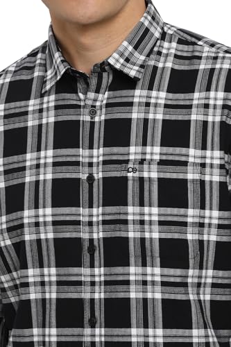 Peter England Mens Cotton Slim Fit Checkered Shirt - Image 5