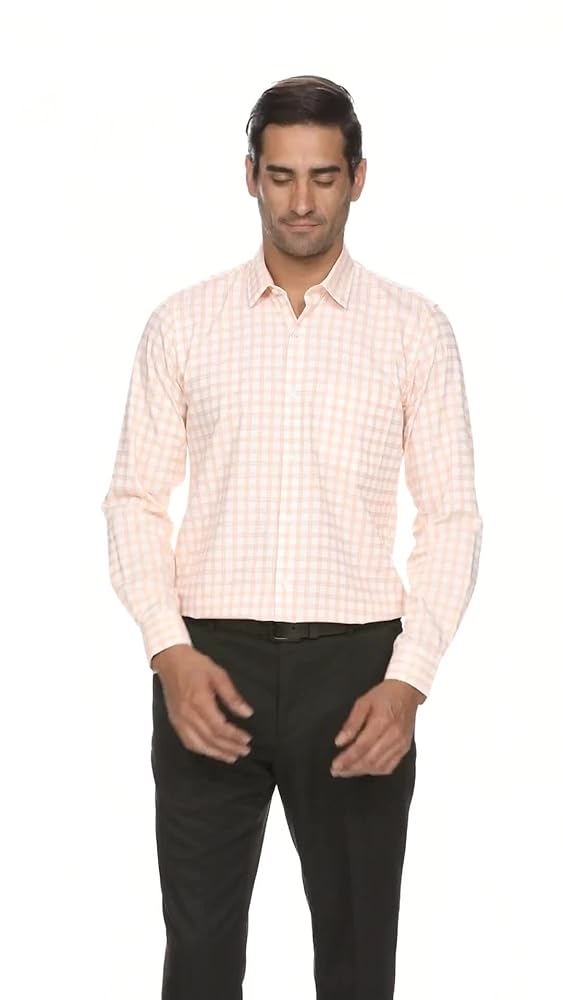 Peter England Men's Checkered Formal Slim Fit Shirt - Image 3