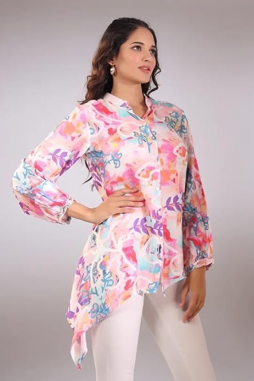 Leriya Fashion Tops for Women | Western Tops for Girls | Printed Women Tops | Casual Wear Top | Fanc - Authentic Leriya Clothing | UrbanThreads - Image 4