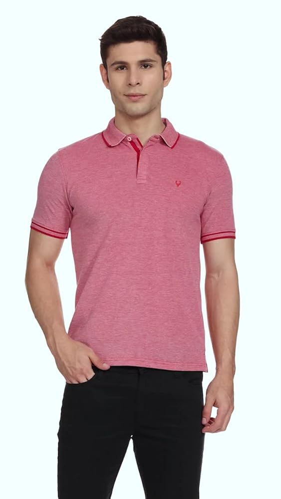 Allen Solly Men Cotton Solid Regular Fit Polo - Image 3