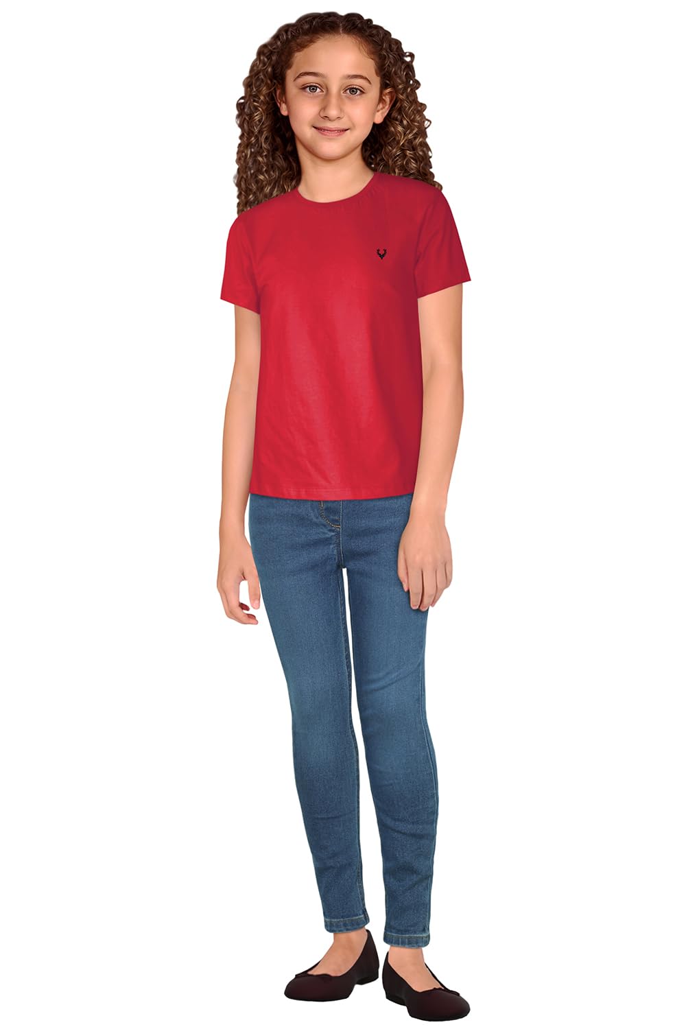 Allen Solly Girl's Cotton Regular Fit T-Shirt