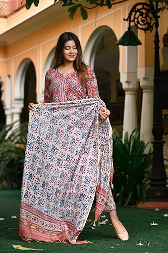 Leriya Fashion Women's Cotton Printed Kurta Set With Dupatta | Kurta | Kurta Sets Kurtis | Kurta Pan - Authentic Leriya Clothing | UrbanThreads - Image 5