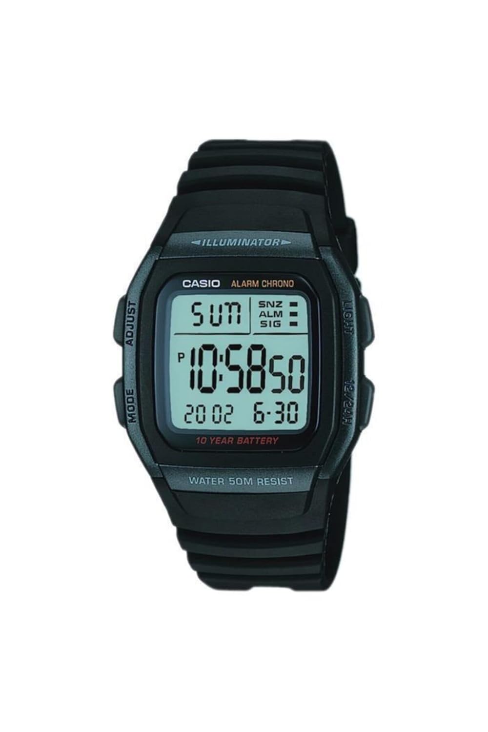 Casio Youth Series Digital Black Dial Men's Watch W-96H-1BVDF