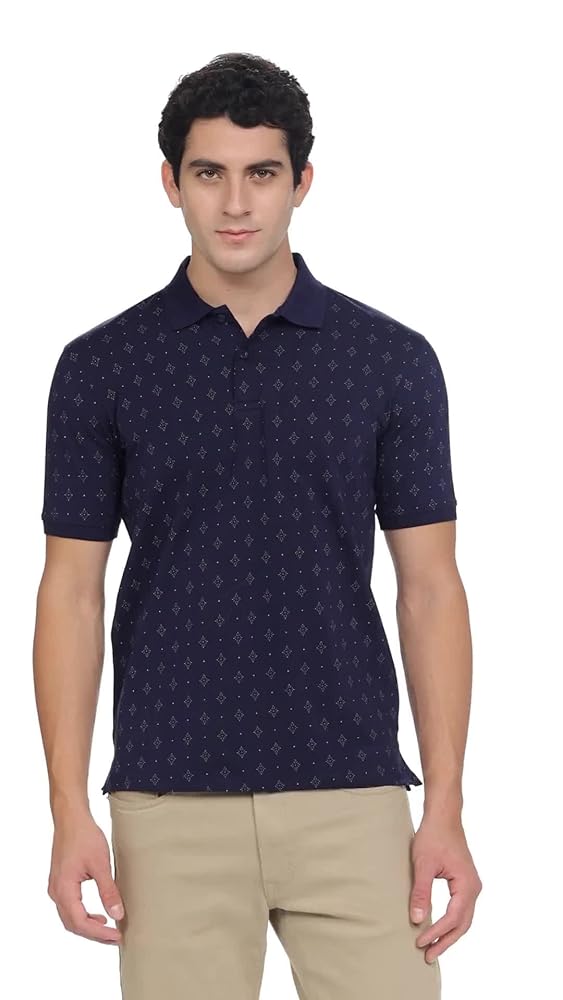 Peter England Men's Cotton Regular Fit Polo T-Shirt - Image 3