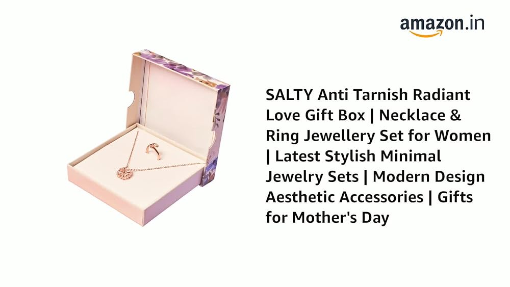 SALTY Anti Tarnish Necklace & Ring Set for Women - Image 3