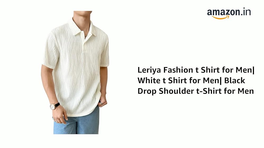 LERIYA FASHION Cotton T-Shirt for Men – Soft Breathable Fabric | Regular Fit Half Sleeve Collar Tee - Authentic LERIYA Clothing | UrbanThreads - Image 3
